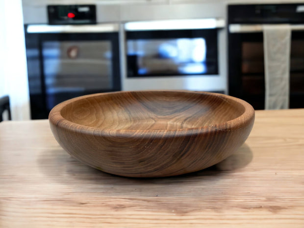 Handcrafted Moroccan Walnut Wood Salad and Soup Bowls. 