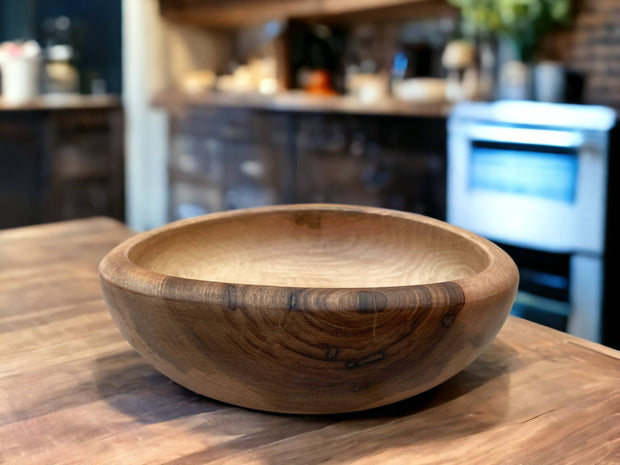 Handcrafted Moroccan Walnut Wood Salad and Soup Bowls. 