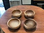 handcrafted Moroccan Walnut Wood Salad and Soup Bowls.