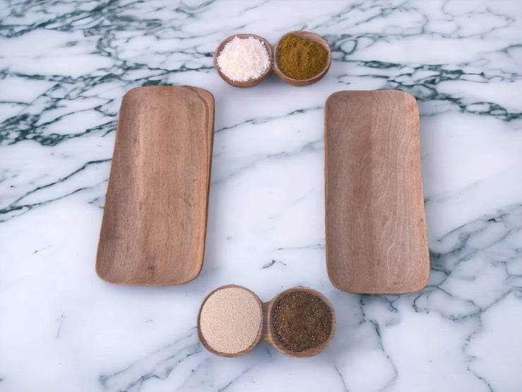 Mini Walnut Spice Bowls Set Of Six, Wooden Spice Bowls, Spice Sevring Bowl, Spice Gift, Traditional Spice Bowl,