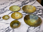 Tamegroute Bowls, Handmade Bowls, Bowls Ochre Glazed Pottery, Pedestal Bowl, Serving bowls, Salad Bowls, nesting bowls handmade in Morocco