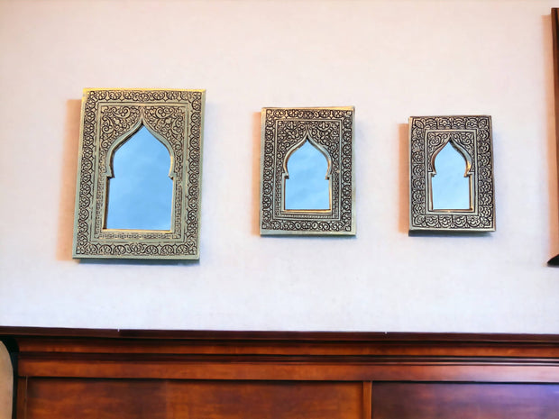 Moroccan Handmade Wall Mirror, Patina Brass Wall Mirror, Wall Hanging Mirror, Decor Mirror, Wall Mirrors, Bathroom Mirror, Mirror Wall Decor