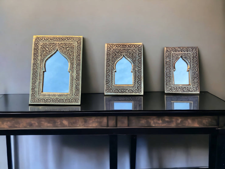 Moroccan Handmade Wall Mirror, Patina Brass Wall Mirror, Wall Hanging Mirror, Decor Mirror, Wall Mirrors, Bathroom Mirror, Mirror Wall Decor