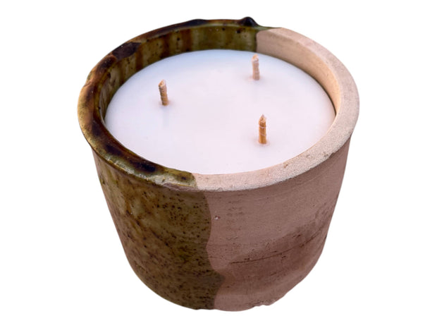 Luxury Moroccan 50/50 Ochre Glaze Tamegroute Scented Soy Wax Candle