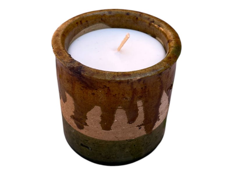 Luxury Moroccan  Glaze Tamegroute Scented Soy Wax Candle: Handmade Ceramic Artistry