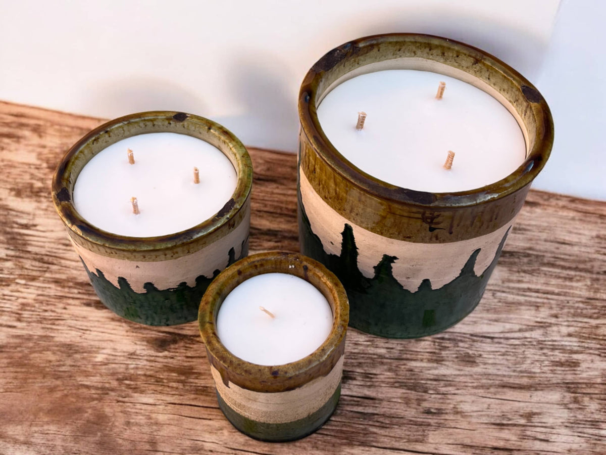 Luxury Moroccan  Glaze Tamegroute Scented Soy Wax Candle: Handmade Ceramic Artistry
