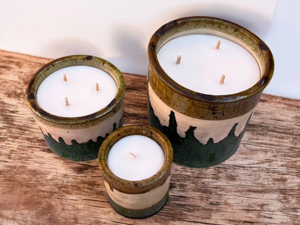 Luxury Moroccan  Glaze Tamegroute Scented Soy Wax Candle: Handmade Ceramic Artistry