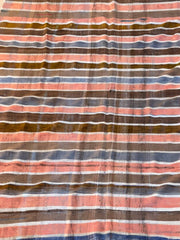 Moroccan Vintage Berber Striped Kilim Rug: Explore Enduring Beauty
