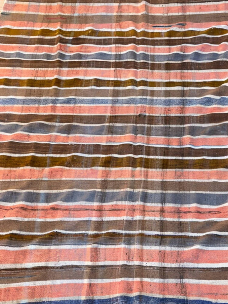 Moroccan Vintage Berber Striped Kilim Rug: Explore Enduring Beauty