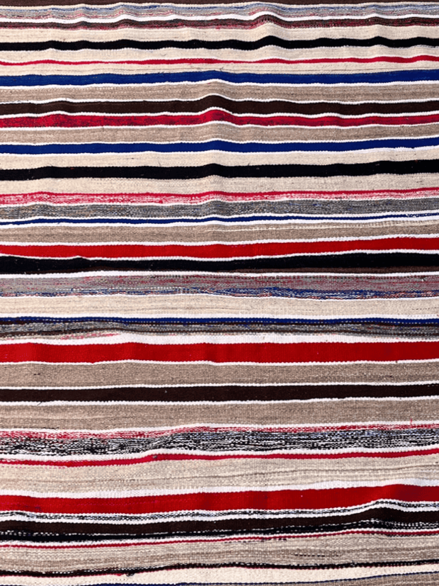 Moroccan Vintage Berber Striped Kilim Rug: Explore Enduring Beauty
