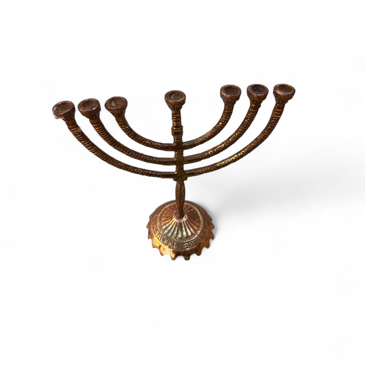 Bronze Menorah on a white background