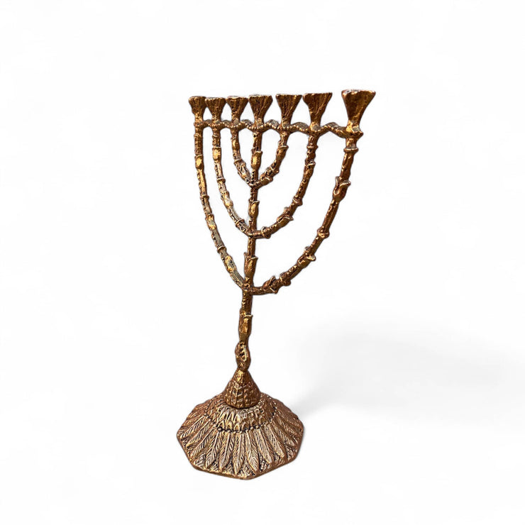 Bronze Menorah on a white background