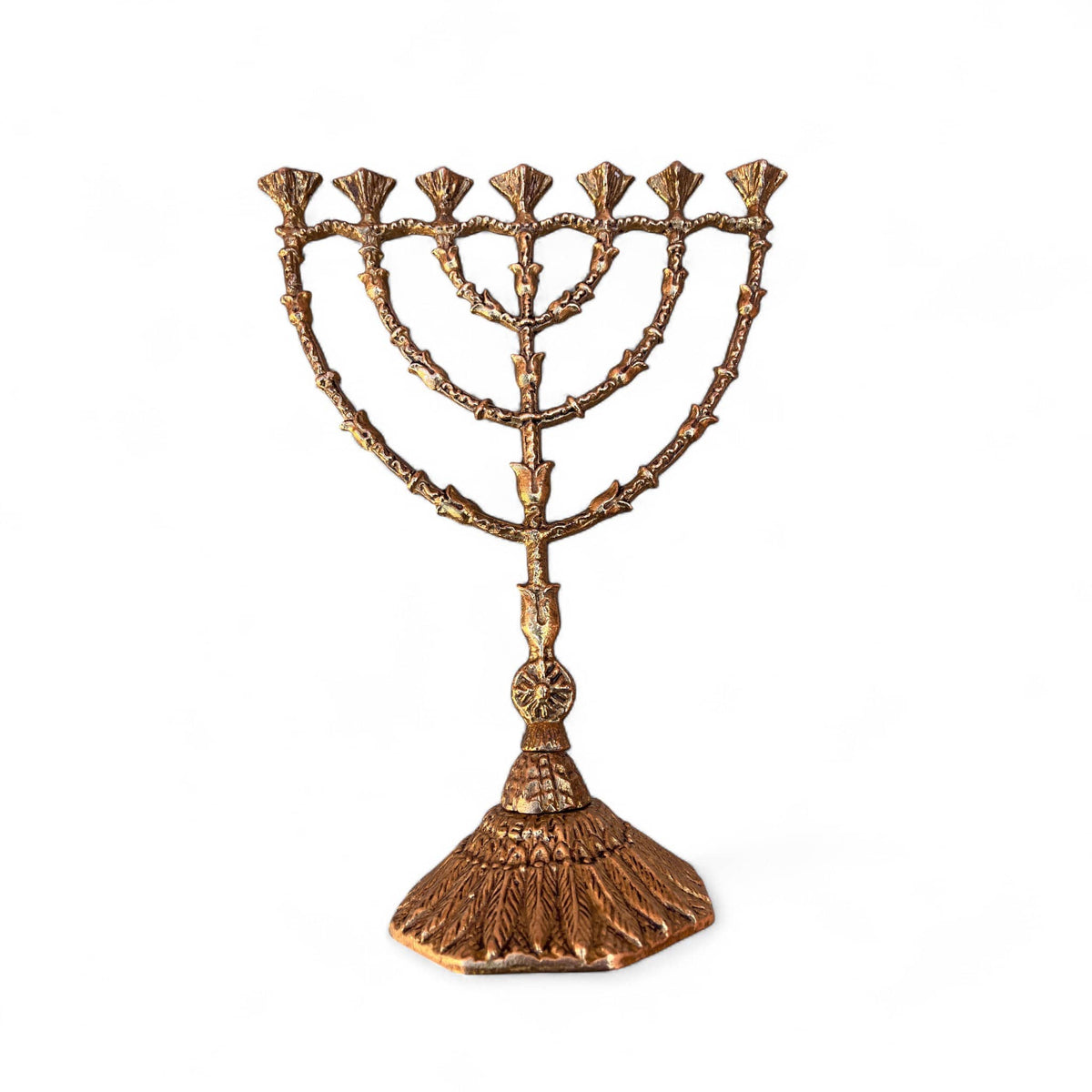 Bronze Menorah on a white background