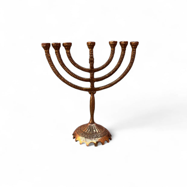 Bronze Menorah on a white background