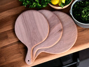 Variety of Wooden Chopping Boards: Walnut Wood Cutting Boards in Round Shapes - Ideal for All Sizes, Perfect House Gift