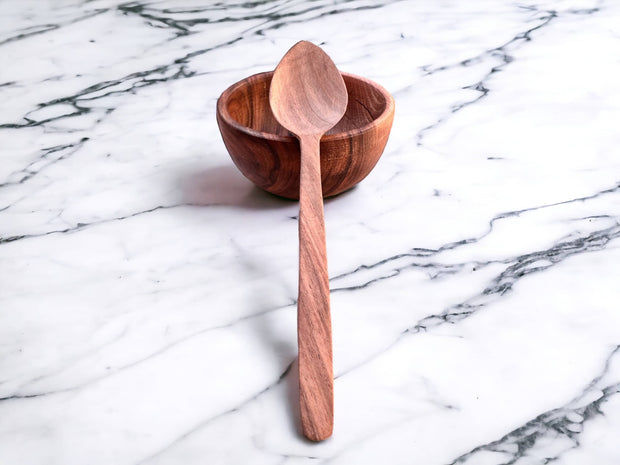 Moroccan Walnut Wood Salad Bowl Set 