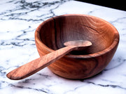 Moroccan Walnut Wood Salad Bowl Set 