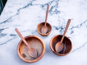 Moroccan Walnut Wood Salad Bowl Set 