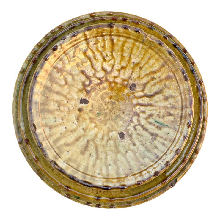 Discover Authentic Tamegroute Ochre Glazed Pottery: Set of 6 Plates
