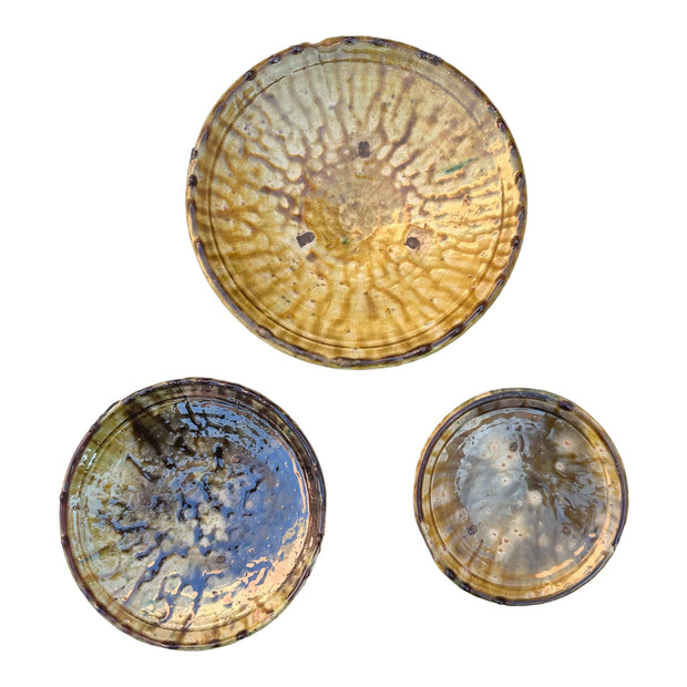 Discover Authentic Tamegroute Ochre Glazed Pottery: Set of 6 Plates
