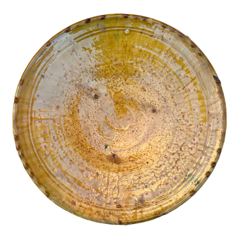 Discover Authentic Tamegroute Ochre Glazed Pottery: Set of 6 Plates