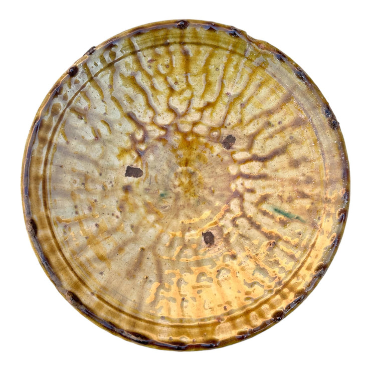 Discover Authentic Tamegroute Ochre Glazed Pottery: Set of 6 Plates