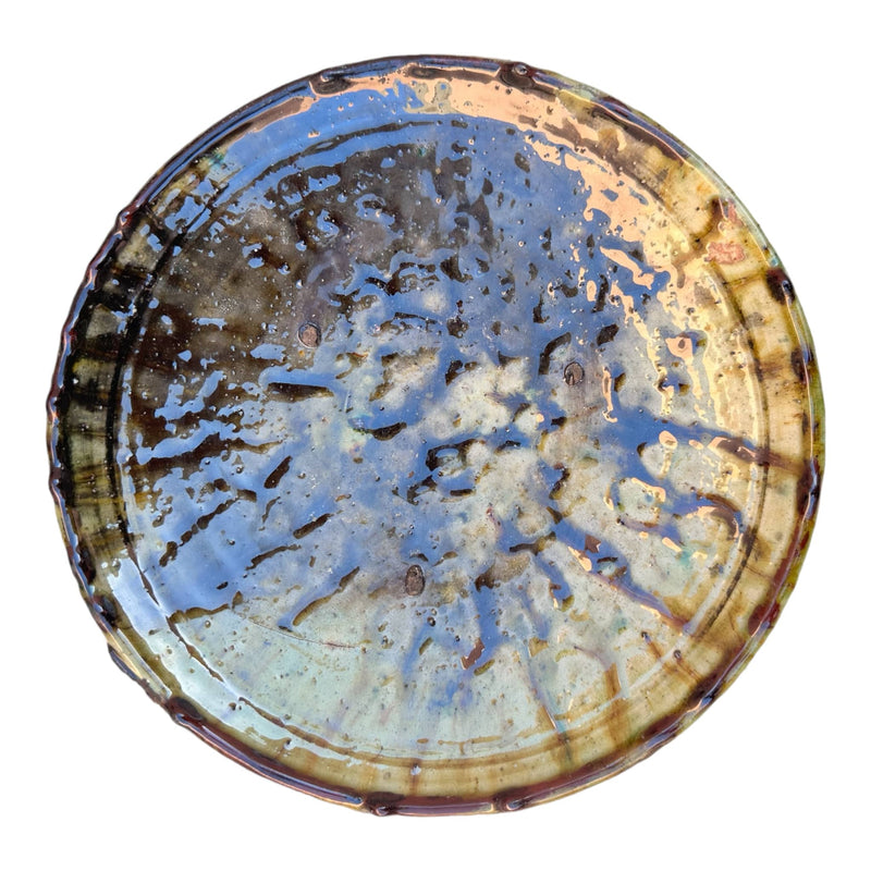 Discover Authentic Tamegroute Ochre Glazed Pottery: Set of 6 Plates