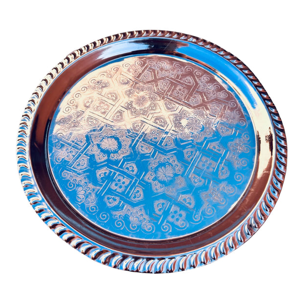 Moroccan Elegance: Handcrafted Teapot and Tray Set - handmade by Moroccantastics - metal work