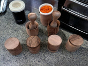 Authentic Moroccan Walnut Wood Mortar and Pestle - Artisanal Spice Grinding Set for a Touch of Tradition