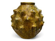  Ochre Glazed Vase on a white background
