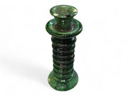 Handmade Moroccan Tamegroute Green Glaze Twisted Candle Holder