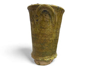 Artisan Handmade Moroccan Tamegroute  Ochre Glazed Vase