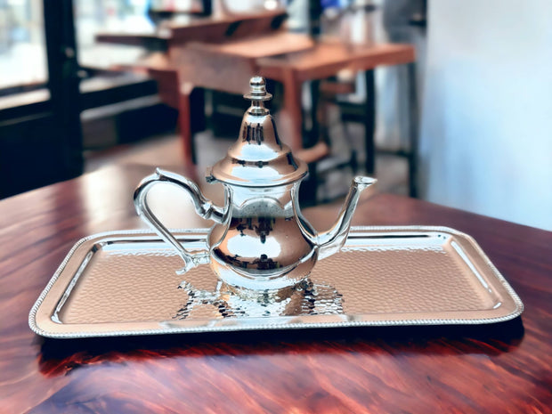 Handcrafted Moroccan Teapot & Tray Set