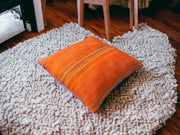 Artisan-Crafted Moroccan Handwoven Kilim Pillow and Berber Style Cushion, Perfect for Boho-Inspired Cozy Home Decor with Moroccan Handmade Wool Touch.