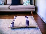 Artisan-Crafted Moroccan Handwoven Kilim Pillow and Berber Style Cushion, Perfect for Boho-Inspired Cozy Home Decor with Moroccan Handmade Wool Touch.