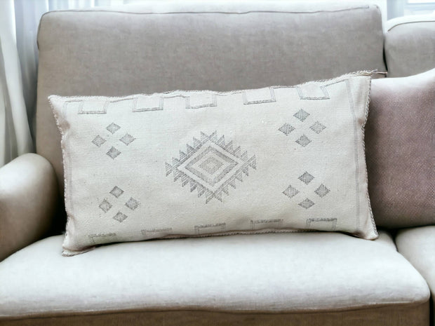 Moroccan Cactus Lumbar, Sabra Silk, Berber Cushion -  Sofa Pillow, Bohemian Style Cushion Cover