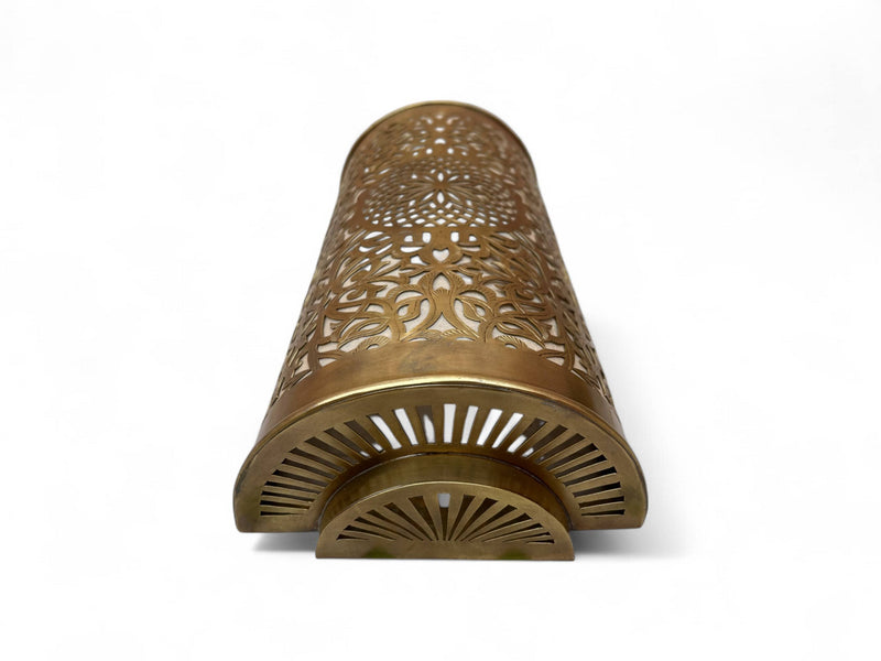 Set of 2 Moroccan Brass Wall Sconces – Handmade Boho Wall Lights for Bedroom, Hallway, or Living Room Decor