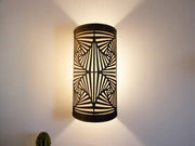 Set of 2 Handmade Moroccan Brass Wall Sconces