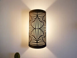 Set of 2 Handmade Moroccan Brass Wall Sconces