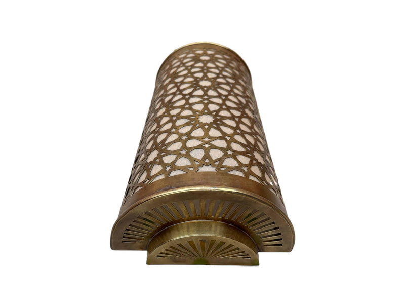 Set of 2 Moroccan Brass Wall Sconces