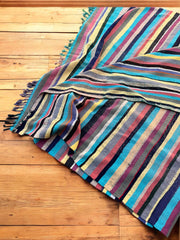 Moroccan Vintage Berber Striped Kilim Rug: Explore Enduring Beauty
