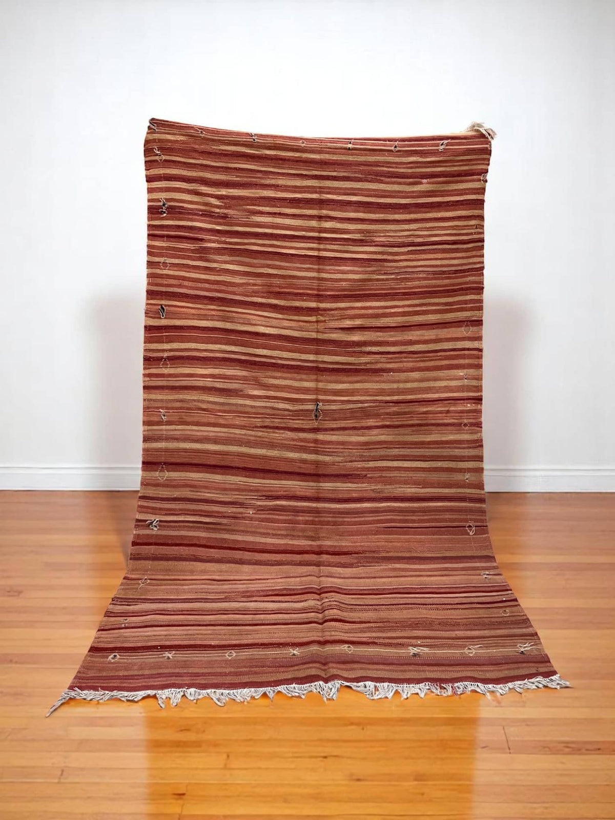 Vintage Moroccan Kilim Rug – Handwoven Wool – 200 x 98 cm