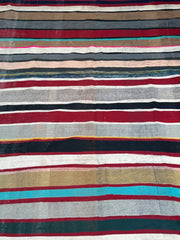 Moroccan Vintage Berber Striped Kilim Rug: Explore Enduring Beauty