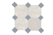 Handcrafted Light Gray & Gray Moroccan Zellige Tiles 