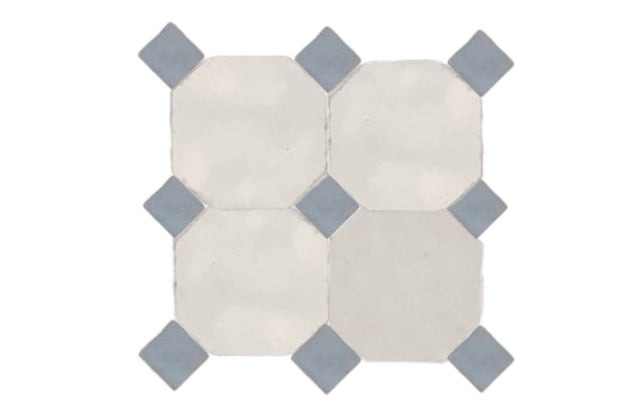 Handcrafted Light Gray & Gray Moroccan Zellige Tiles 