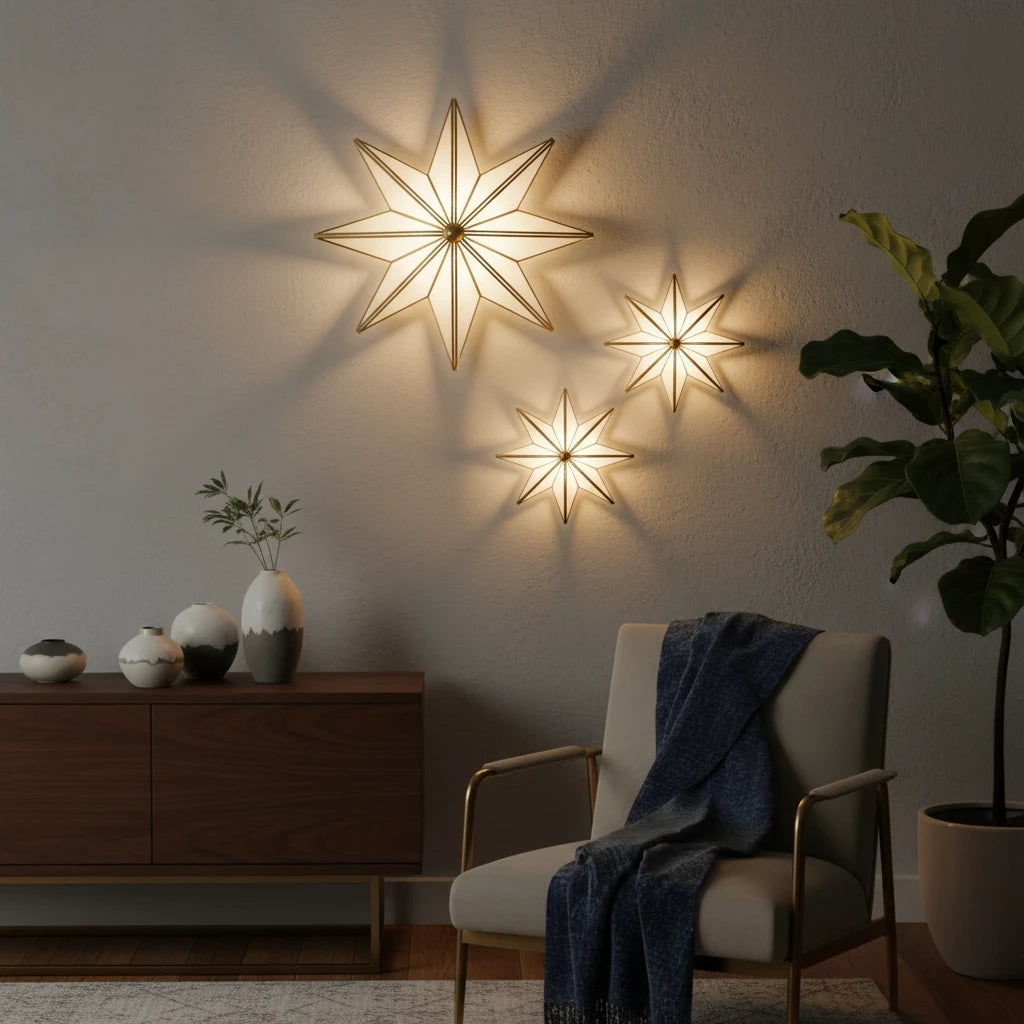 moroccan wall lighting star design
