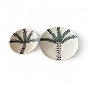 Handpainted Moroccan Plates with Palm Tree Design