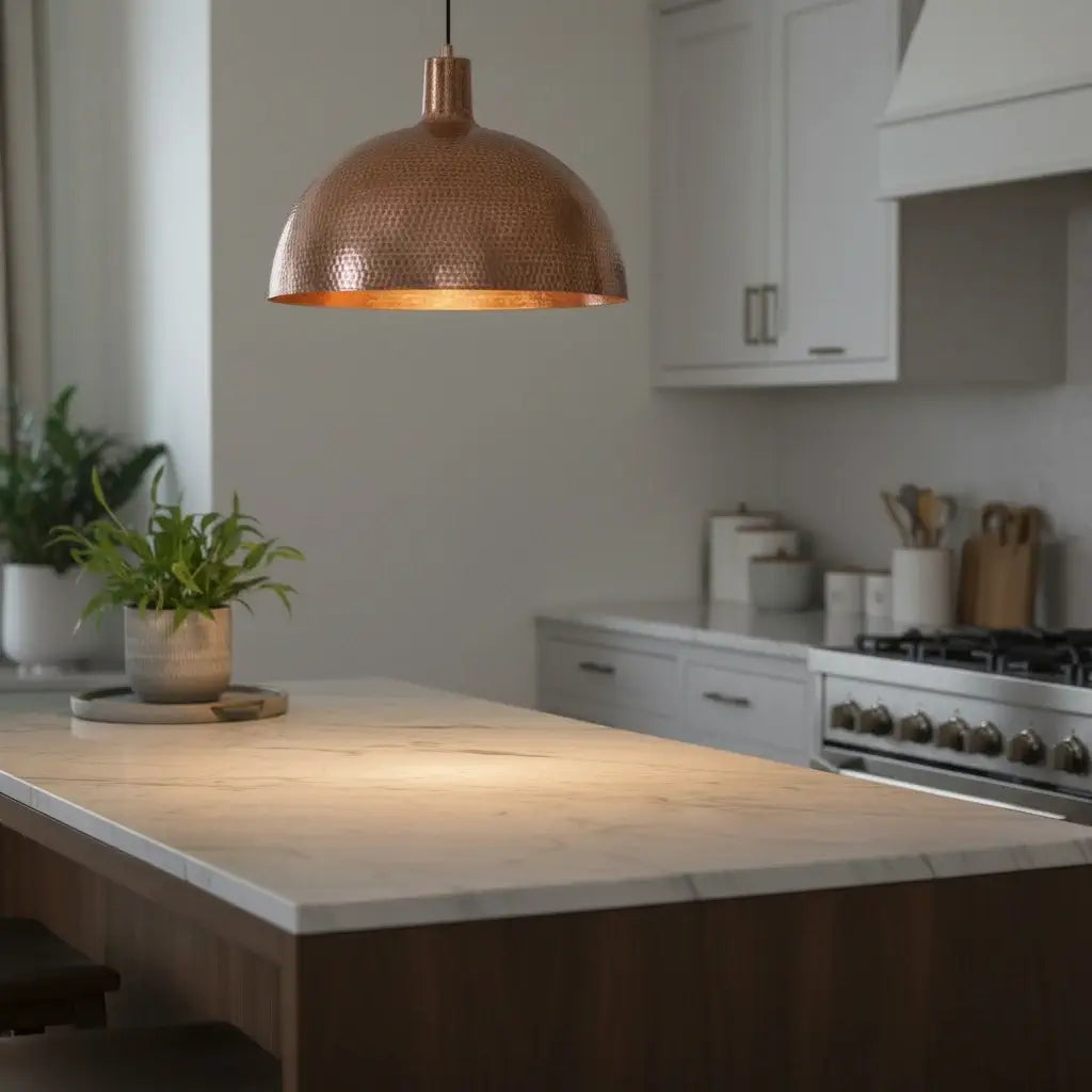 oxidized handmade hammered copper pendant light ceiling fixture