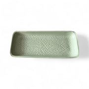  handmade and hand-engraved light green Moroccan platter 