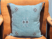 Cactus Silk Pillow, Handmade Lumbar Cushion, Moroccan Sabra Decorative Pillow for Home